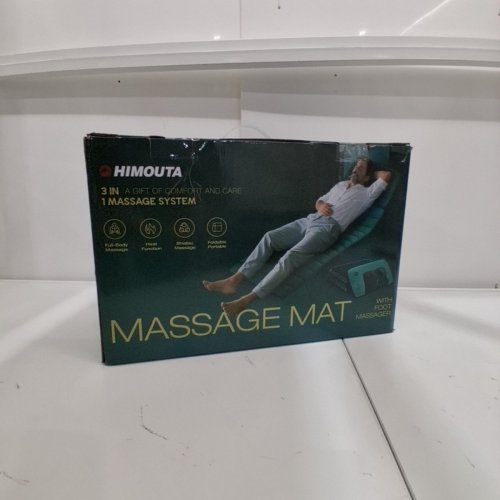 HIMOUTA FULL BODY MASSAGE MAT WITH ADJUSTABLE HEAT & INTENSITY LEVELS - 63" X 20" - BLACK (MODEL: SL-601D) image 5
