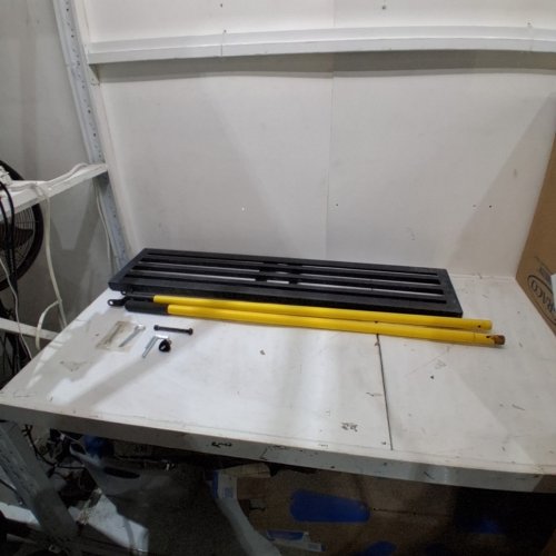 BLUMETREC LAWN LEVELING RAKE HEAVY DUTY SAND LEVELING STEEL GOLF RAKE TOOL - 45" X 10" - BLACK/YELLOW (MODEL: LLR-001-30) image 2
