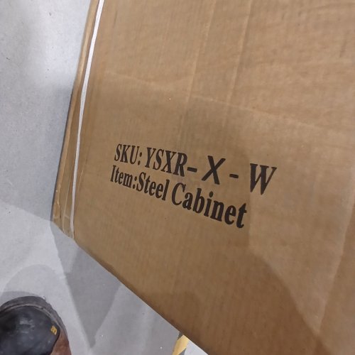 FREESTANDING METAL PRIVACY SCREEN WITH STAND - 74.2" X 47.3" X 23.6" - WHITE (MODEL: YSXR-X-W) image 2