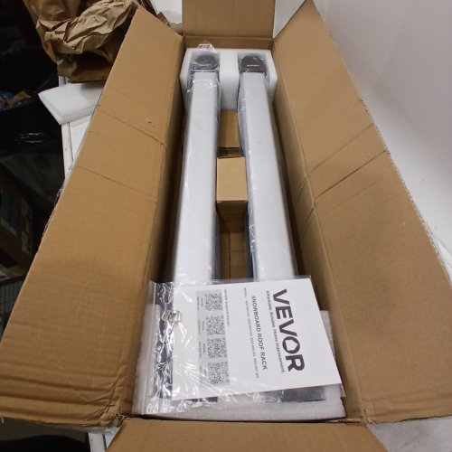 ALUMINUM SKI & SNOWBOARD ROOF RACK WITH LOCK & RUBBER PADDING - UNIVERSAL FIT/165LBS MAX - SILVER/BLACK (MODEL: XDZ-005-SH) image 2