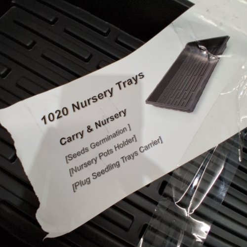 5PK ROOTRIMMER SEEDLING NURSERY TRAY WITHOUT HOLES - 21.6" X 11.2" - BLACK image 2