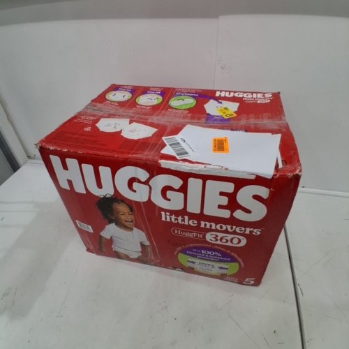 100PK HUGGIES LITTLE MOVERS HUGGFIT BABY DIAPERS WITH 360° WAISTBAND - SIZE 5 (MODEL: 5660200) image 3