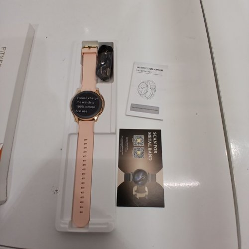 LED SMART WATCH COMPATIBLE WITH MOST PHONE - 1.3" SCREEN - PINK/ROSE GOLD image 2
