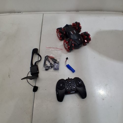 STORM STUNT RACING REMOTE CONTROL CAR 4WD WITH DOUBLE SIDED 360°ROTATION - RED / BLACK image 4
