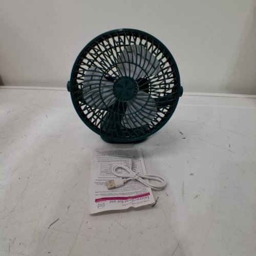 CLIP ON USB FAN - 3 SPEEDS - 8.6" - GREEN image 3