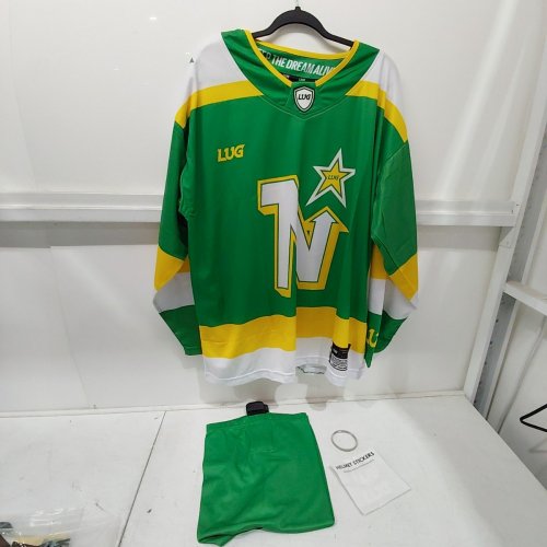MENS LUG NORTHERN STARS HOCKEY JERSEY AND SOCKS - #71 - LARGE - GREEN image 2