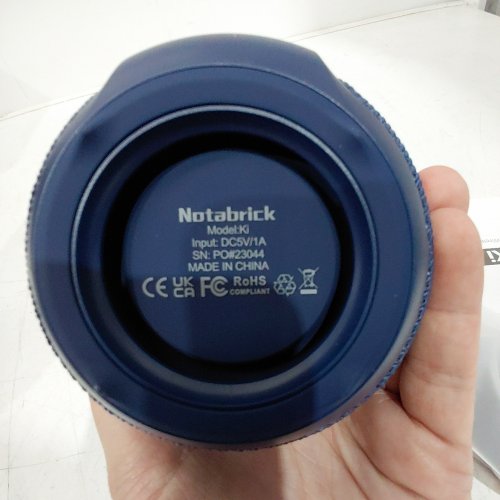 NOTABRICK BLUETOOTH SPEAKER WITH STEREO BASS - 15 HOUR LISTENING TIME - 15W 4.5" X 3.5" - BLUE (MODEL: KI) image 3