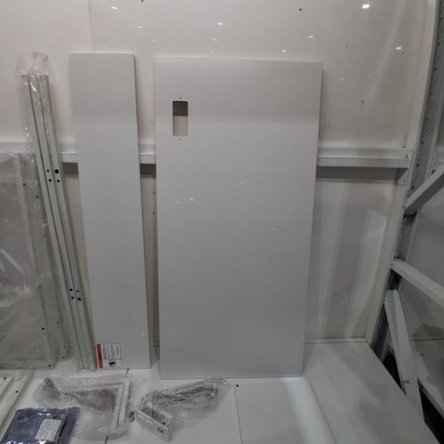 SNHOMEE COMPUTER DESK WITH DRAWERS AND POWER OUTLET - 49" X 19.6" X 35.8" - WHITE (MODEL: USCPD1D100LBWPVC) image 6
