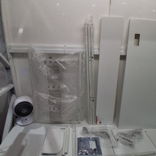 SNHOMEE COMPUTER DESK WITH DRAWERS AND POWER OUTLET - 49" X 19.6" X 35.8" - WHITE (MODEL: USCPD1D100LBWPVC) image 7