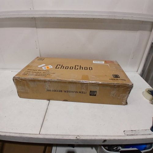 CHOOCHOO SHOE STORAGE UNIT WITH LIFT TOP STORAGE ENTRYWAY BENCH & CUSHIONED SEAT - 13.78"D X 41.34"W X 19.69"H - WHITE - (MODEL: BE2301-WH) image 7