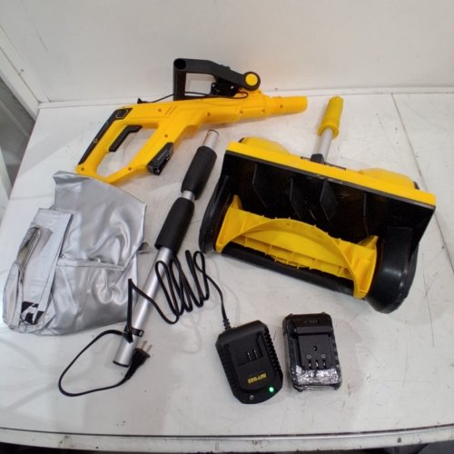 ZEGJAW CORDLESS ELECTRIC SNOW SHOVEL WITH 20 V BATTERY - 12" - YELLOW (MODEL: ASYSN1130020) image 3