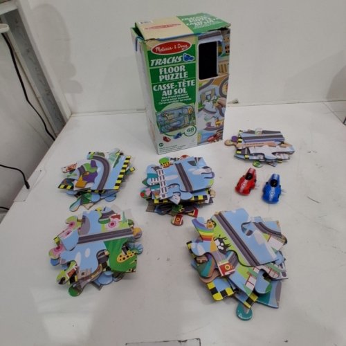 48PC MELISSA AND DOUG TRACKS FLOOR PUZZLE - RACE AROUND THE WORLD - MULTICOLOUR (MODEL: 1976489) image 2