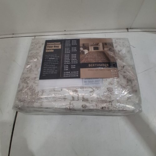 BERTHMEER WASHABLE NON-SLIP AREA RUG - 5FT X 7FT - CREAM / BEIGE image 2