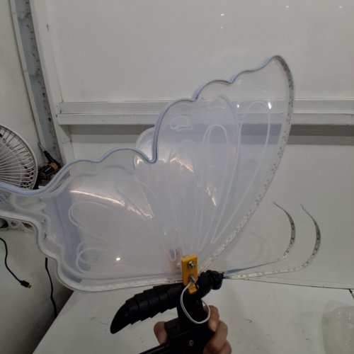 LED OUTDOOR SIMULATION DYNAMIC STATIC BUTTERFLY LIGHT - 13" - WHITE/CLEAR image 4
