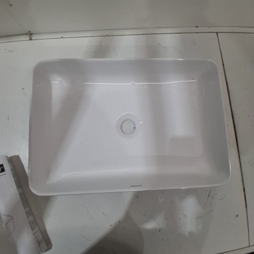 DEERVALLEY CERAMIC RECTANGULAR VESSEL BATHROOM SINK - 20" X 13.5" - ALLY WHITE (MODEL: DV-1V032) image 3
