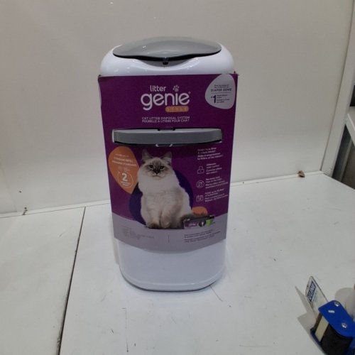 LITTER GENIE PAIL STYLE CAT LITTER WASTE DISPOSAL SYSTEM - WHITE/GREY (MODEL: 00666594210890) image 2