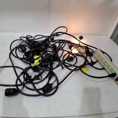 FEIT ELECTRIC WEATHERPROOF LED STRING LIGHTS - 48FT/24 BULBS - BLACK (MODEL: 1603293) image 2