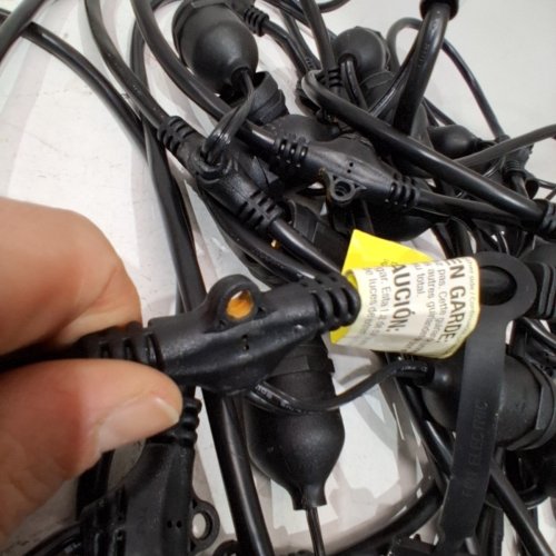 FEIT ELECTRIC WEATHERPROOF LED STRING LIGHTS - 48FT/24 BULBS - BLACK (MODEL: 1603293) image 6