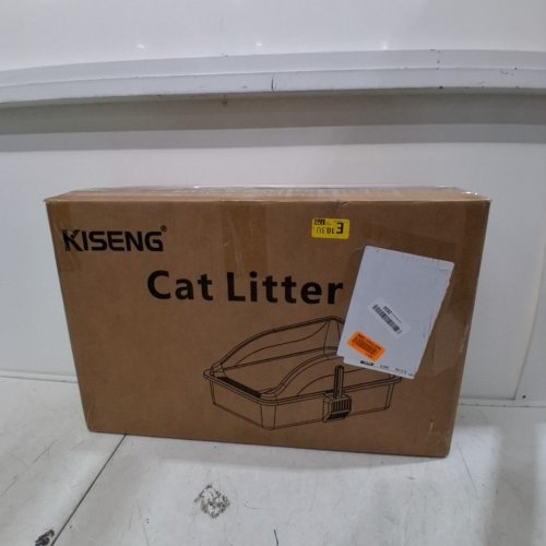 KISENG STAINLESS STEEL CAT LITTER BOX - 17" X 13" - GREY image 4