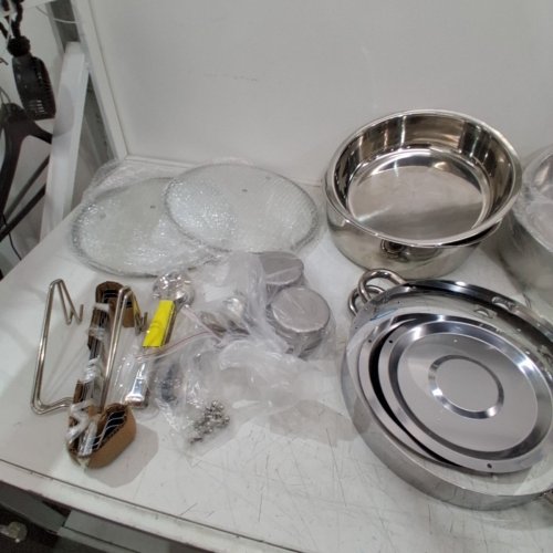 2PK CHAFING DISH BUFFET SET FOR EVENTS - 5QT - STAINLESS STEEL (MODEL: JZYYXCL5LBL2) image 3