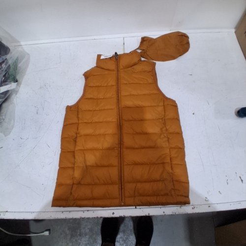 YOUTH BOYS AMAZON ESSENTIALS WATER RESISTANT PUFFER VEST - LG - BURNT ORANGE image 3