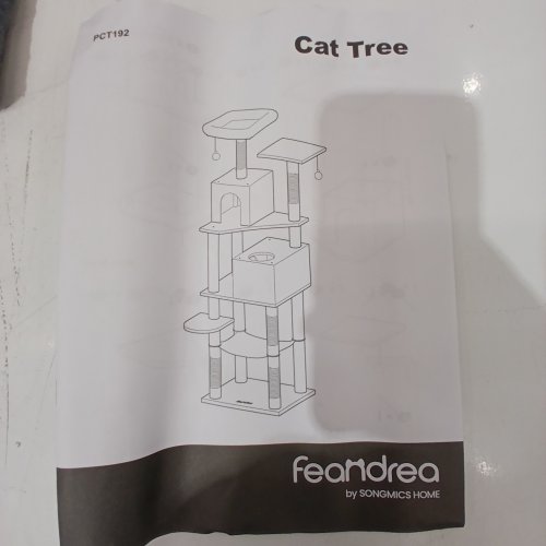 FEANDREA MULTI-LEVEL CAT TREE TOWER - 59" - DARK GREY - (MODEL: PCT192G01V1) image 3
