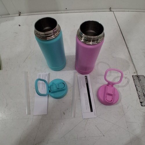 2PK THERMOFLASK STAINLESS STEEL BOTTLE - 16OZ - PINK/TEAL (MODEL:2880559) image 2