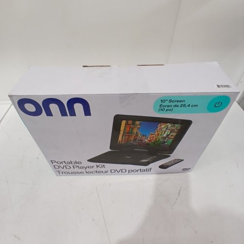 ONN PORTABLE DVD PLAYER WITH ROTATING DISPLAY / REMOTE CONTROL / EARPHONES - 10" - BLACK (MODEL: 100093889) image 8