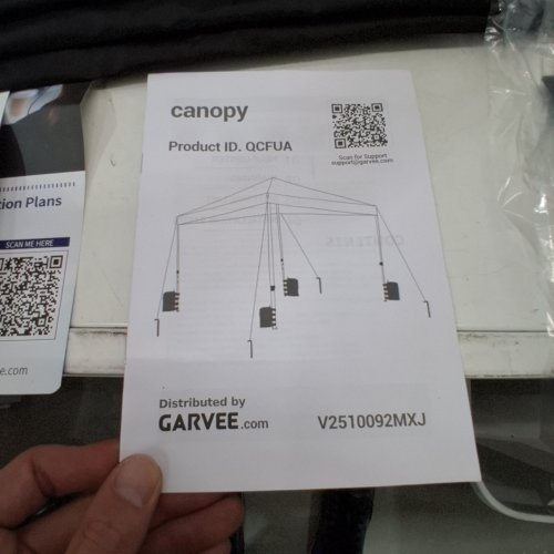 GARVEE WATERPROOF WHEELED INSTANT POP UP CANOPY TENT - 10FT X 10FT - BLACK (MODEL: V2510092MXJ) image 2
