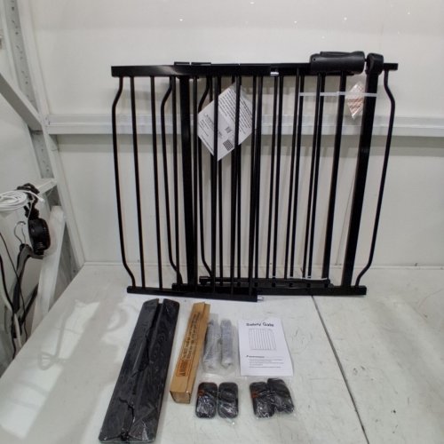 ALLAIBB EXTRA WIDE DOUBLE SIDED AUTO CLOSE SAFETY BABY GATE - 66" X 71" - BLACK (MODEL: W046) image 2