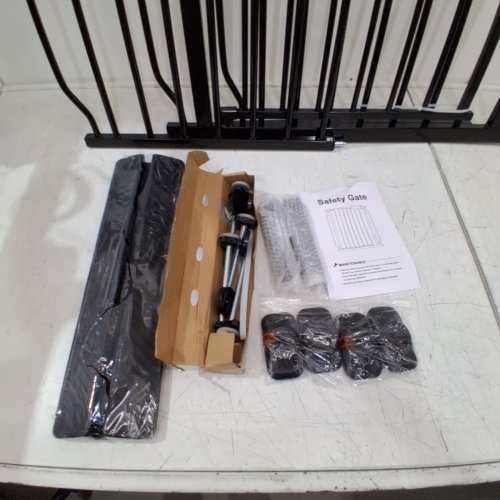 ALLAIBB EXTRA WIDE DOUBLE SIDED AUTO CLOSE SAFETY BABY GATE - 66" X 71" - BLACK (MODEL: W046) image 3