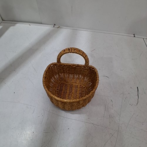 HANGING WOVEN RATAN BASKET - 3" X 7" - BROWN image 2
