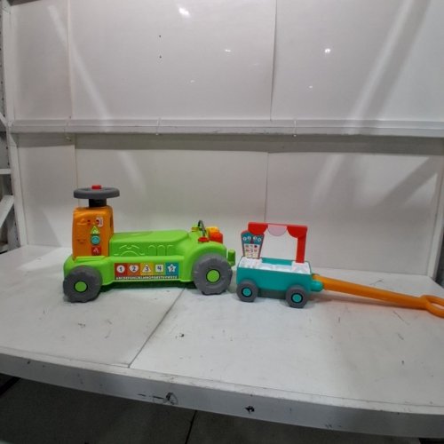 FISHER-PRICE 4-IN-1 FARM TO MARKET TRACTOR RIDE-ON WITH WAGON - (MODEL: HRB88) image 3