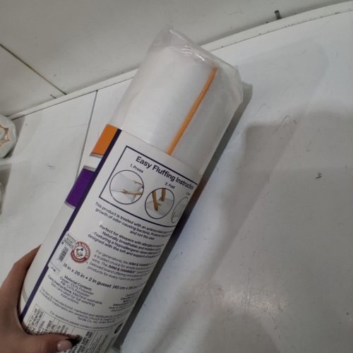 ARM & HAMMER SOFT JUST LIKE DOWN SLEEP PILLOW - QUEEN - WHITE/ORANGE image 3