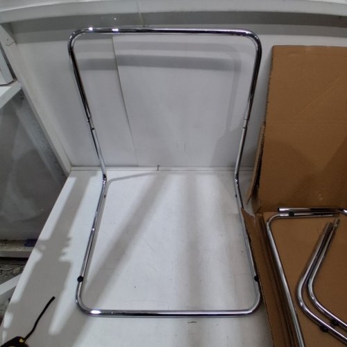 4PK FLOOR CUSHION METAL FRAME - FITS 20" X 18" CUSHIONS - CHROME image 3