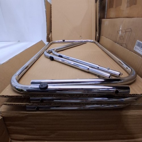 4PK FLOOR CUSHION METAL FRAME - FITS 20" X 18" CUSHIONS - CHROME image 4