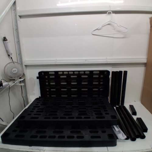 HEAVY DUTY 3-TIER PLASTIC STORAGE SHELF, BLACK image 2