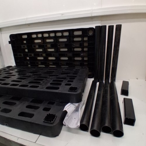 HEAVY DUTY 3-TIER PLASTIC STORAGE SHELF, BLACK image 3