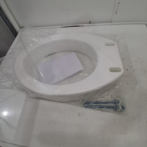 CAREX HEALTH BRANDS ELONGATED TOILET SEAT ELEVATOR - 300LBS CAP - 3.5" - WHITE (MODEL: B30800) image 2