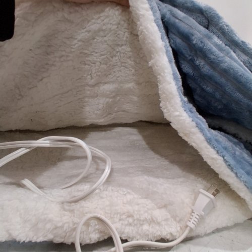 HEATED THROW BLANKET - 50" X 60" - BLUE / TEAL image 4
