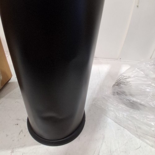 ANZOYMX STAINLESS STEEL NARROW BATHROOM TRASH CAN WITH POP-UP LID AND SEPARATE INNER BARREL - 6.8L - BLACK image 4