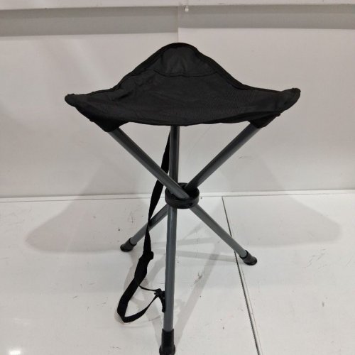 AMAZON BASICS PORTABLE FOLDING CAMPING STOOL - 225LBS MAX/CAP - 15" X 15" X 19" - BLACK image 2