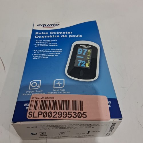 EQUATE FINGERTIP PULSE OXIMETER - HEART RATE MONITOR AND SPO2 LEVELS - WHITE (MODEL: MD300CN310) image 5
