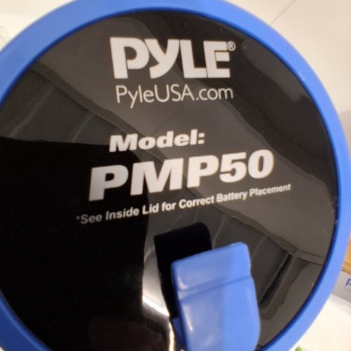 PYLE MEGAPHONE SPEAKER PA BULLHORN WITH BUILT-IN SIREN - 50W - 1600 YARD - WHITE/BLUE (MODEL: PMP50) image 3