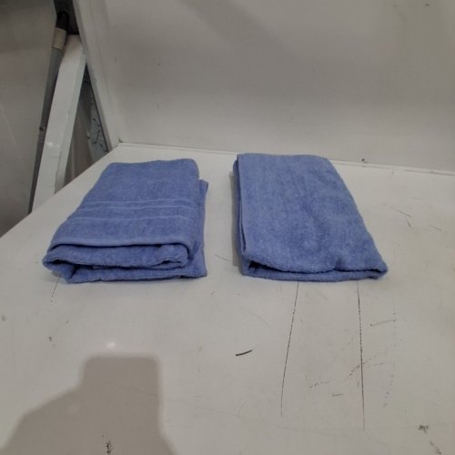 2PC BATH TOWELS - 25.5" X 47.5" - BLUE image 2