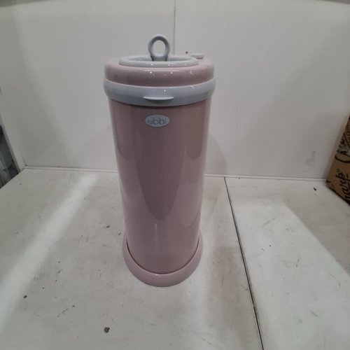 UBBI STEEL DIAPER PAIL WITH SAFETY LOCK & RUBBER SEAL LOCKS IN ODOR - 13GAL - BLUSH PINK image 2