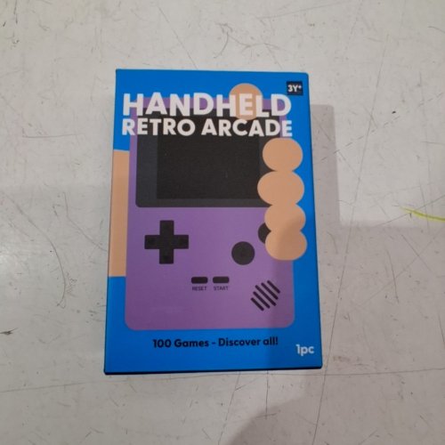 J'ADORE HANDHELD RETRO ARCADE GAME - 100 GAMES - 3.1" X 4.7" - PURPLE (MODEL: 851781) image 2