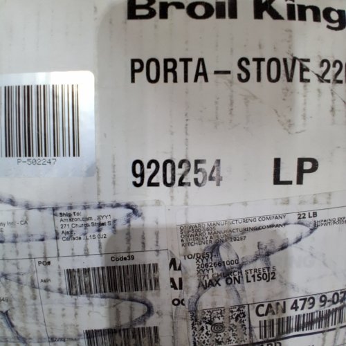 BROIL KING PORTA CHEF STOVE 220 - BLACK (MODEL: 920254) image 2