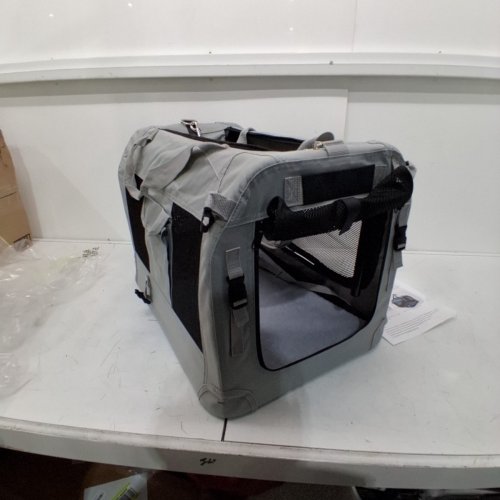 PETMASION COLLAPSIBLE SOFT SIDED PET CRATE CARRIER - 24" X 16.5" X 16.5" - STARRY GREY (MODEL:PCML-0822) image 2