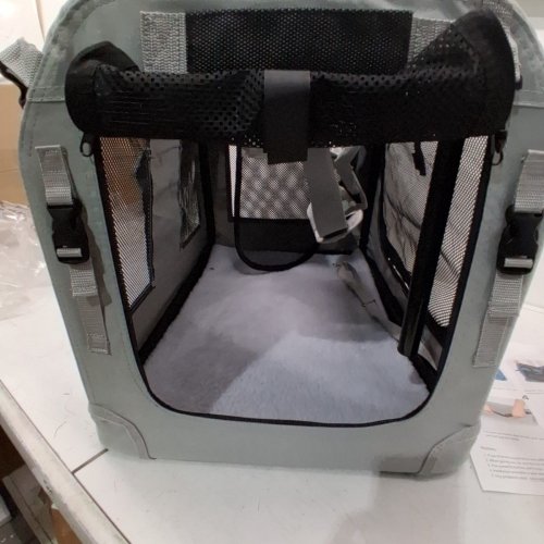 PETMASION COLLAPSIBLE SOFT SIDED PET CRATE CARRIER - 24" X 16.5" X 16.5" - STARRY GREY (MODEL:PCML-0822) image 3